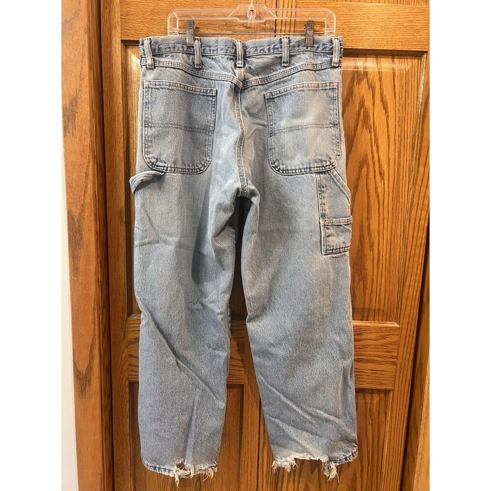 Rustler Carpenter Jeans 34x30 Light Wash Utility Denim 100% Cotton
